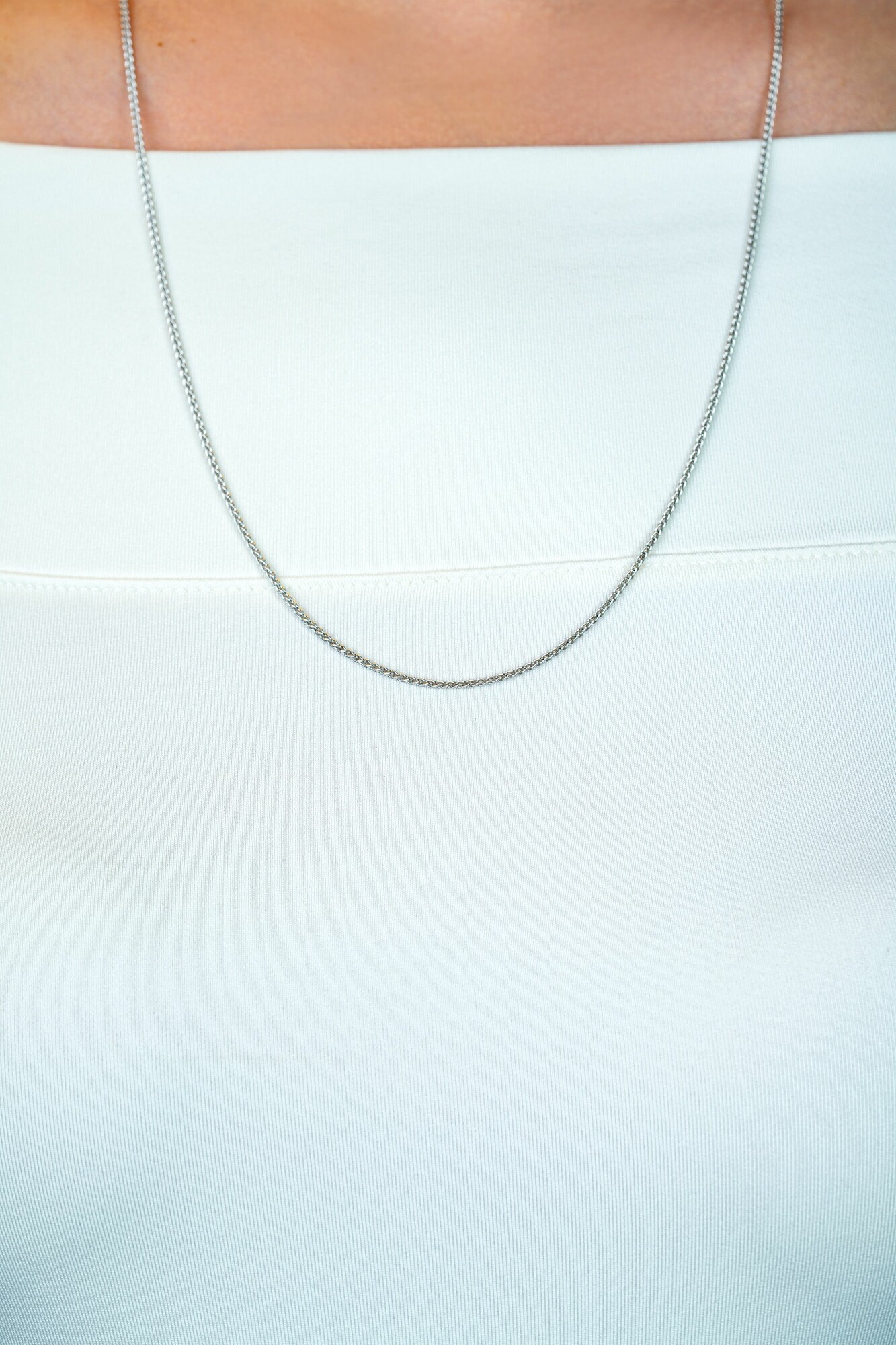 60cm ZINZI zilveren palmier ketting ZILC-P60