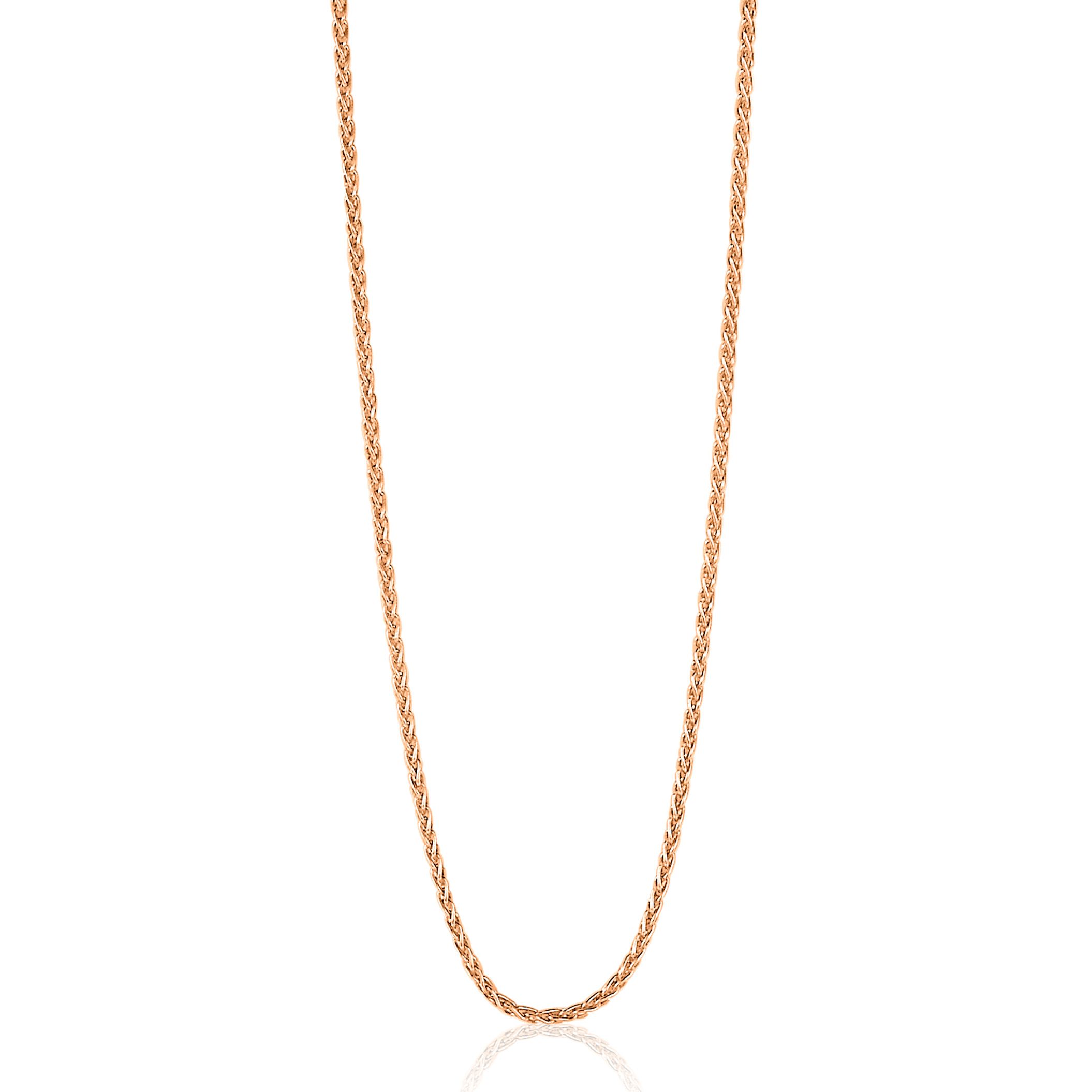 45 cm ZINZI zilveren palmier ketting rosé verguld ZILC-P45R