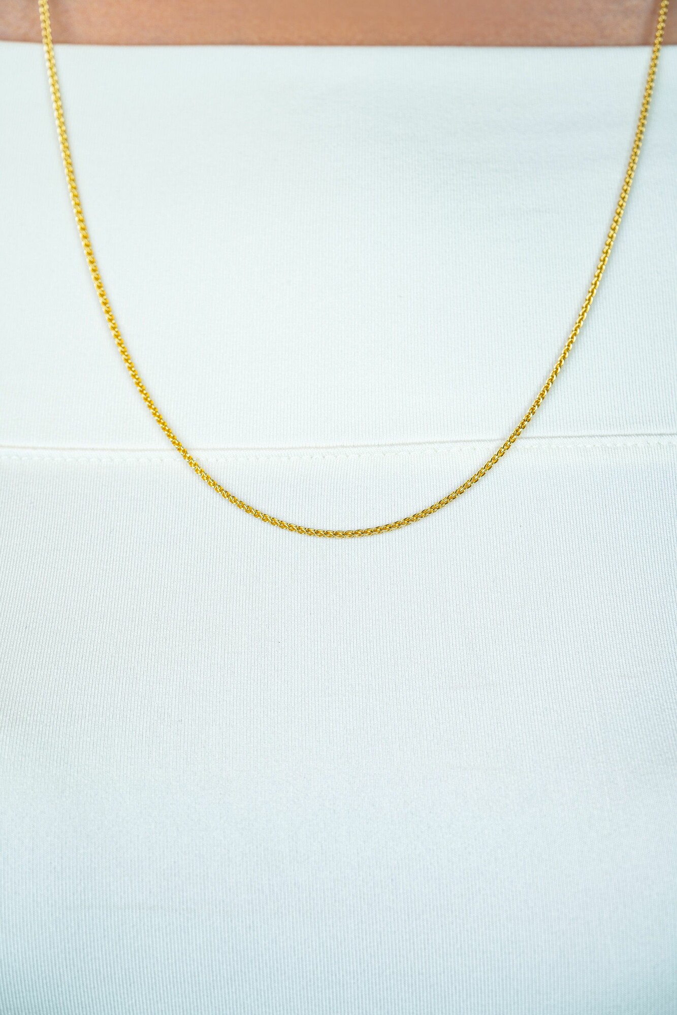 42cm ZINZI zilveren palmier ketting geel verguld ZILC-P42G