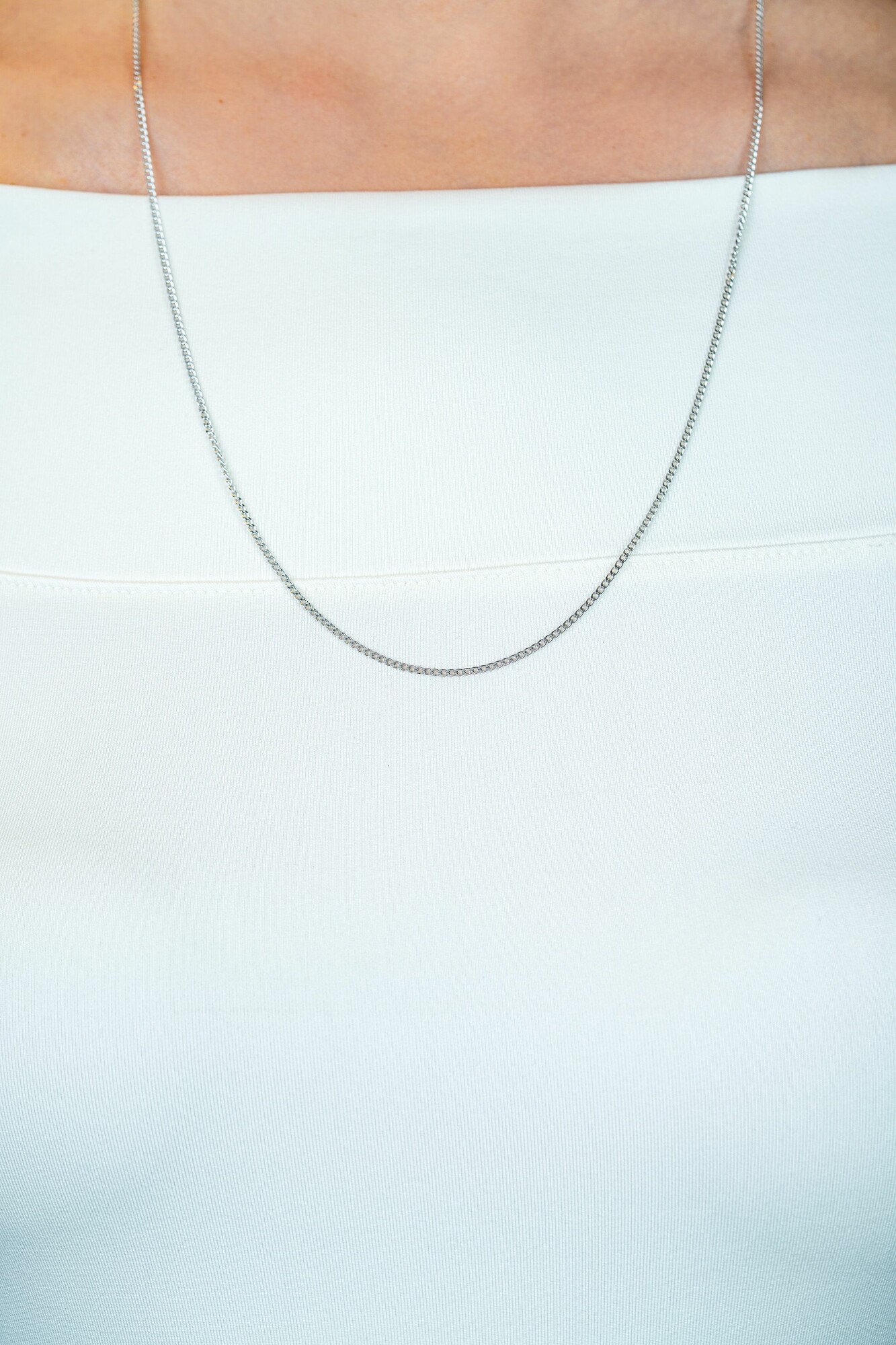 45cm ZINZI zilveren gourmet ketting ZILC-G45
