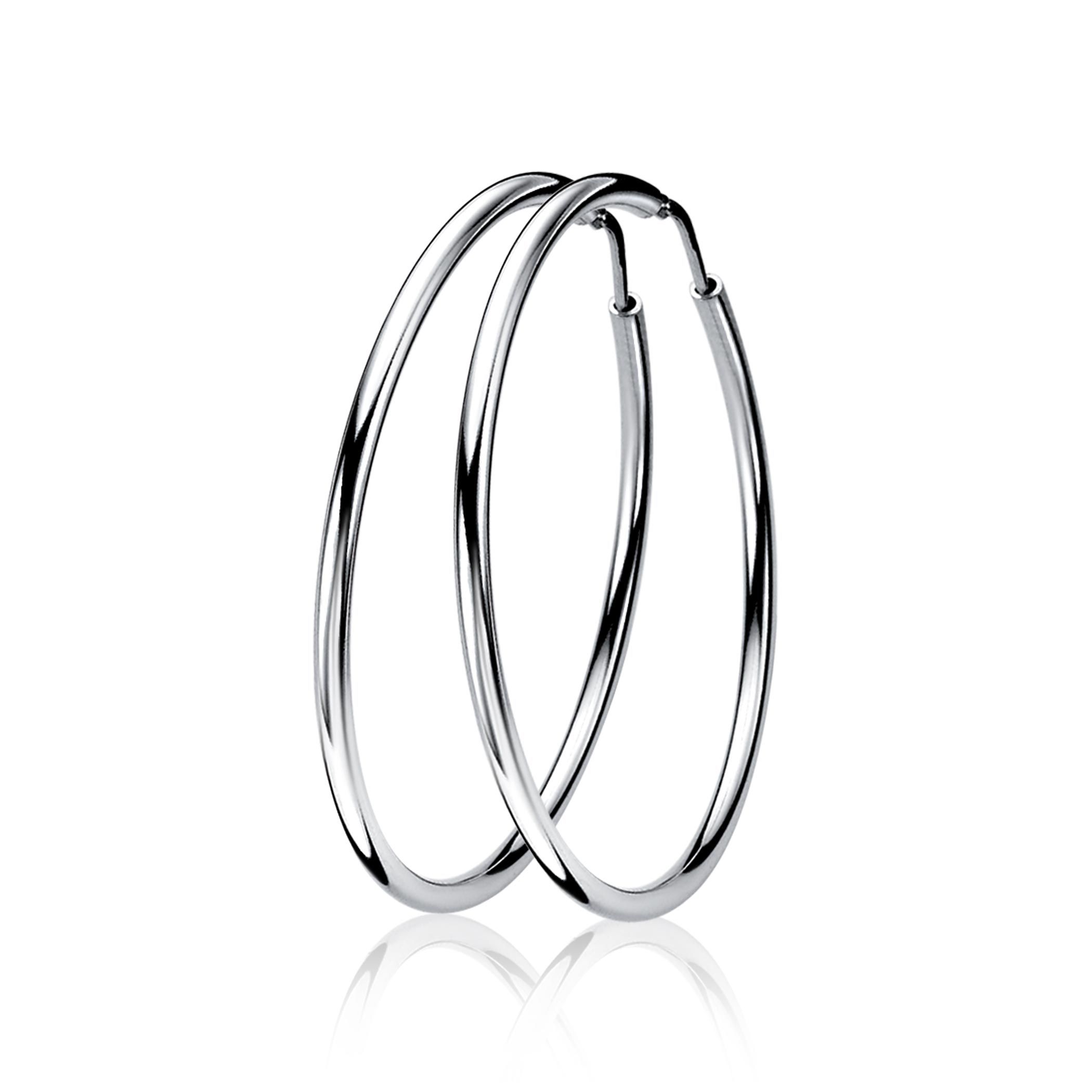 ZINZI zilveren oorringen 35 x 2mm glad ZIO435
