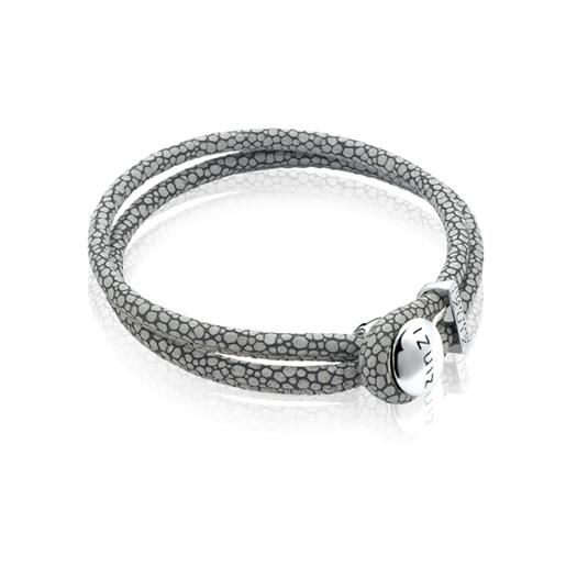 Zinzi roggenleren armband grijs 20cm ZIA846G