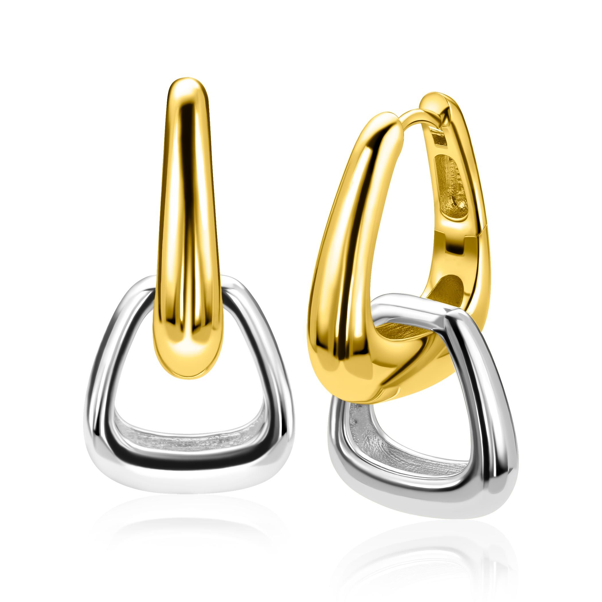 16mm ZINZI zilveren oorbedels in een trendy tasvorm ZICH2805 (zonder oorringen)