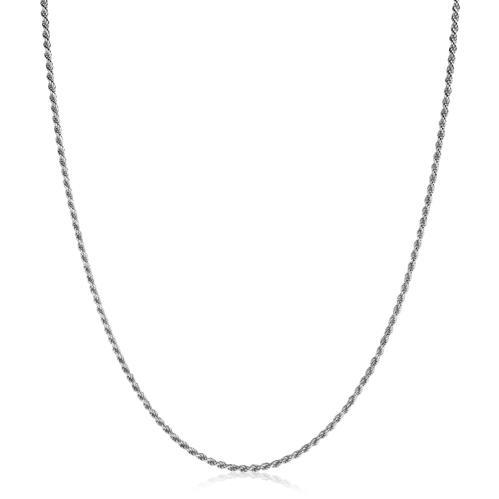 45cm ZINZI zilveren koord ketting ZILC-K45