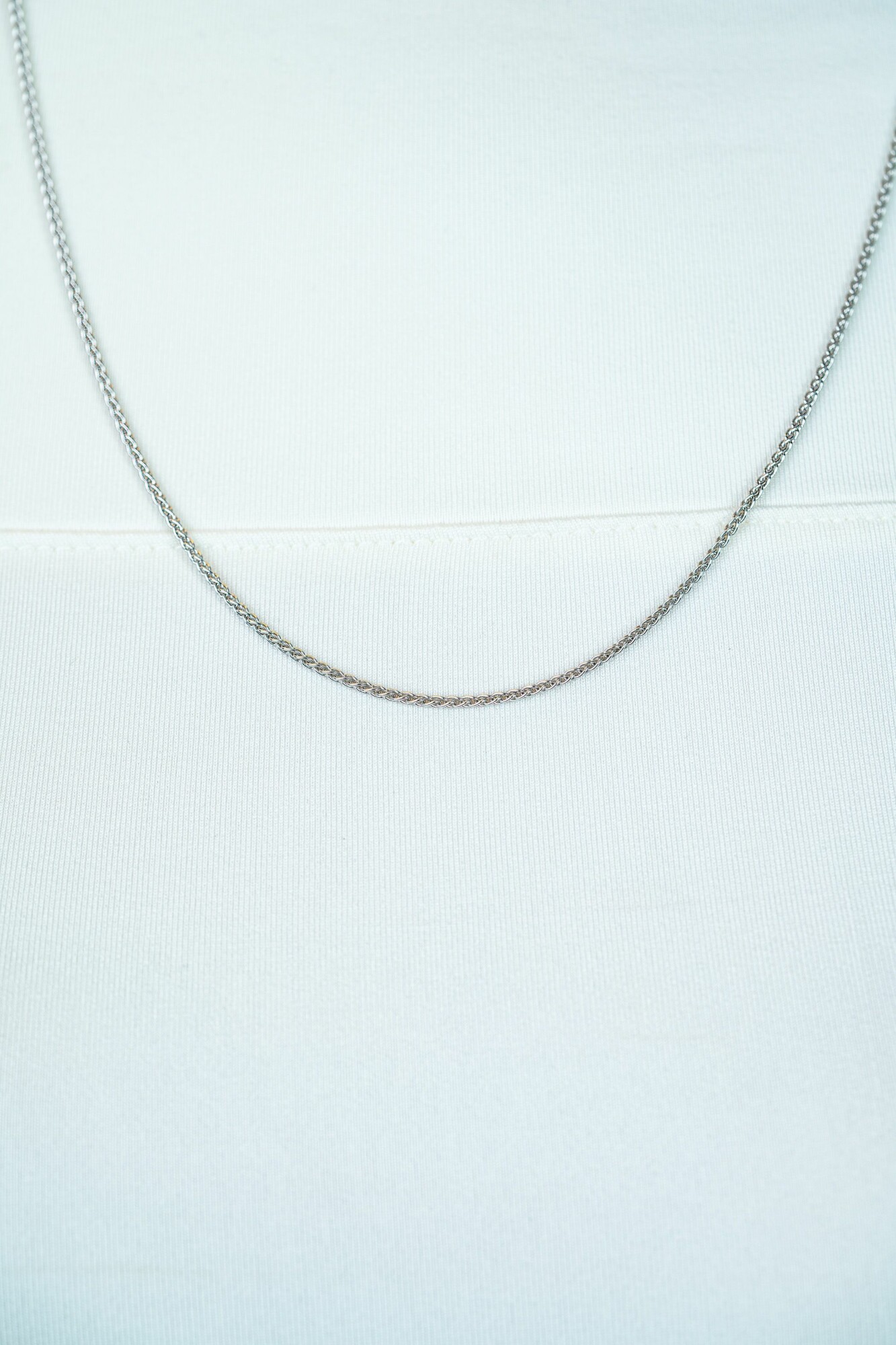 42 cm ZINZI zilveren palmier ketting ZILC-P42