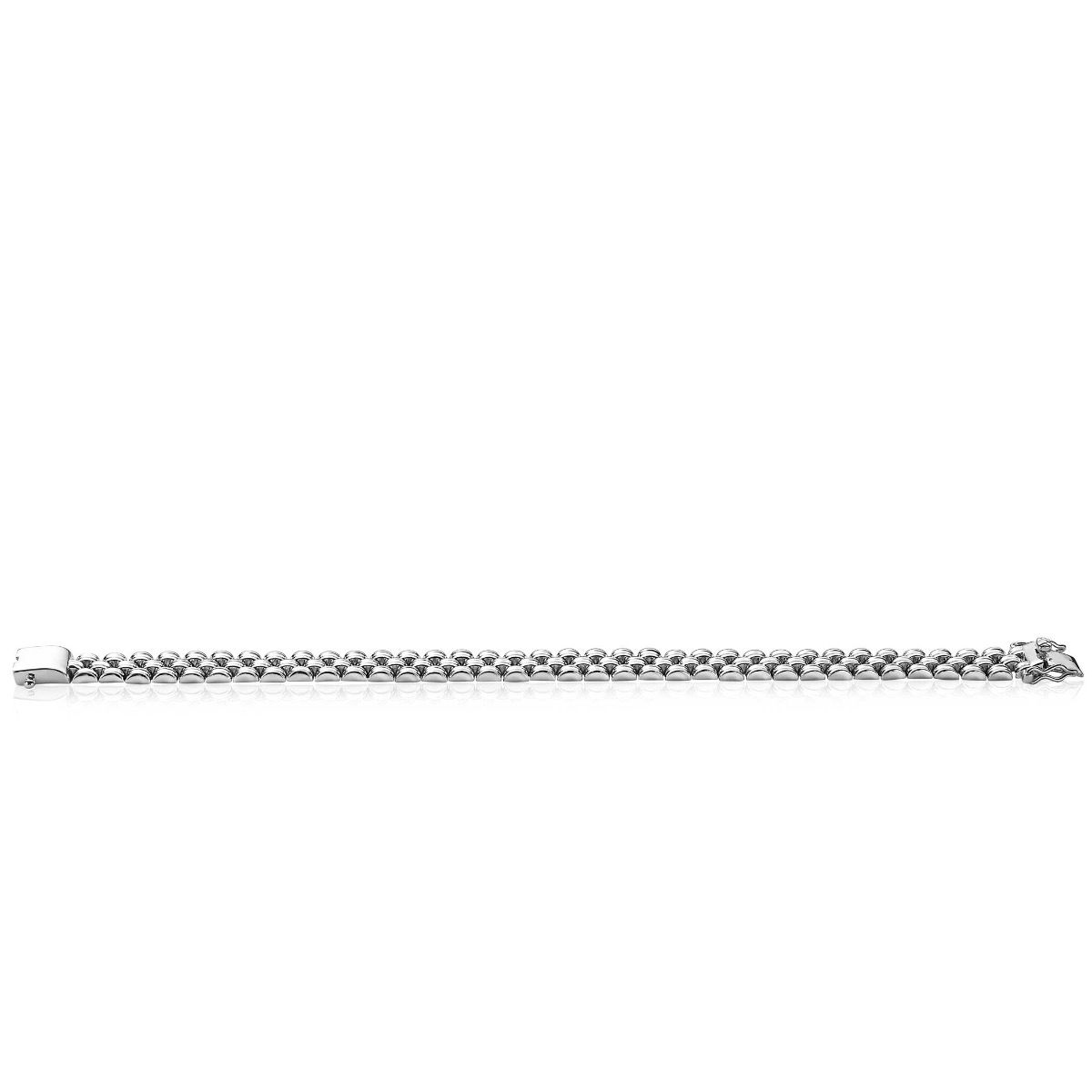 Mart Visser by ZINZI zilveren brede schakel armband 9mm met luxe sluiting MVA22
