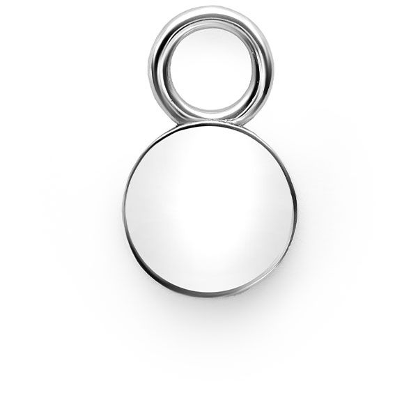 ZINZI zilveren oorbedels rond 8mm ZICH2345 (zonder oorringen)