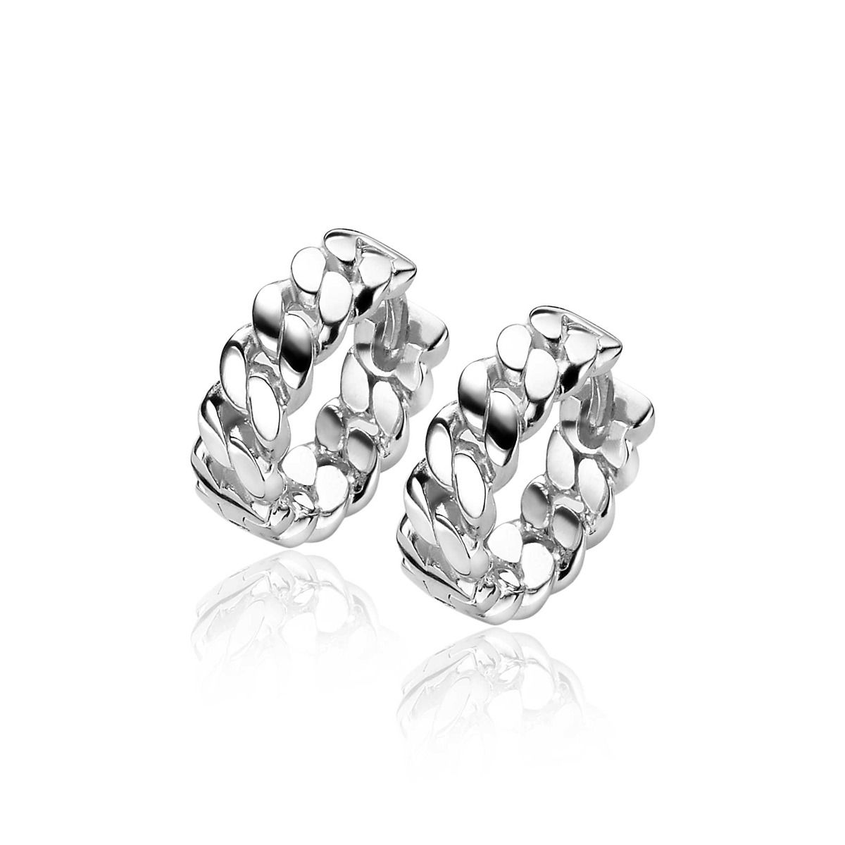 ZINZI zilveren oorringen gourmet 13 x 4mm ZIO2117