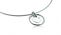 ZINZI DIAMONDS zilveren hanger diamant hart wit ZDH54