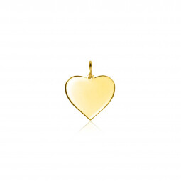 11mm ZINZI Gold 14 krt gouden hanger met glanzend hartje van 11mm ZGH363-11
