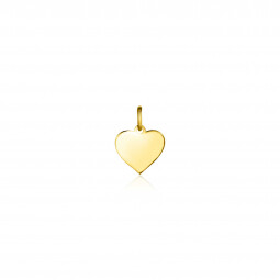 8mm ZINZI Gold 14 krt gouden hanger met glanzend hartje van 8mm ZGH363-8