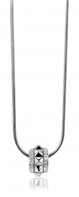 Zinzi zilveren ronde hanger studs wit ZIH993 