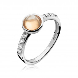 ZINZI zilveren ring champagne ZIR927C