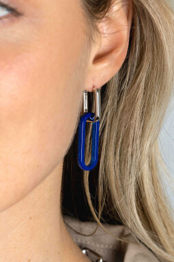 30mm ZINZI grote ovale oorbedels in trendy lapis lazuli blauw ZICH2456L (zonder oorringen)