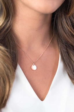 ZINZI zilveren hanger rosé verguld glad rond 12mm ZIH1825R