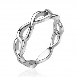 ZINZI zilveren Infinity ring met rondom infinity vormen ZIR1097