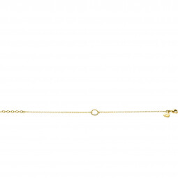 ZINZI gold plated zilveren armband met open rondje 16,5-19cm ZIA2523G