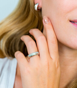 ZINZI zilveren multi look ring wit ZIR1737