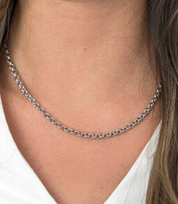 Zinzi zilveren jasseron collier 4,5mm breed 45cm ZIC1911