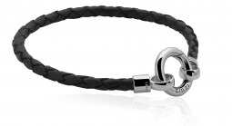 ZINZI lerenarmband met slot zwart