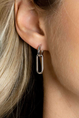 20mm ZINZI zilveren oorbedels open ovale vorm glad ZICH2415 (zonder oorringen)