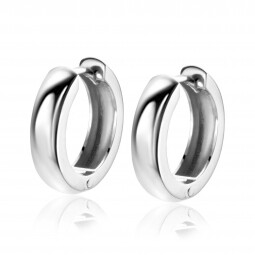 ZINZI zilveren oorringen 16 x 4mm met luxe scharniersluiting ZIO-BF41