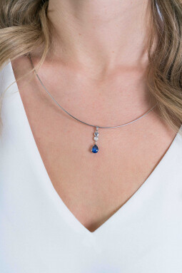 ZINZI zilveren hanger 24mm hartjes en peervorm wit blauw ZIH2124