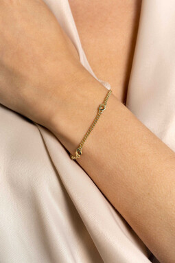 ZINZI gold plated zilveren gourmet armband met drie open hartjes 17-20cm ZIA2409G