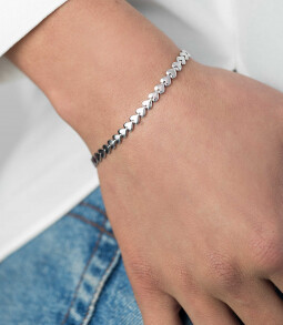 ZINZI zilveren armband hartjes 4,5mm breed ZIA1798