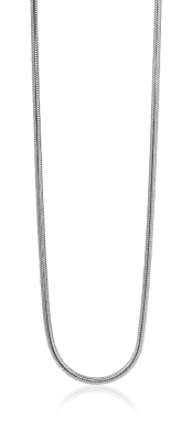 50cm Zinzi zilveren slangen collier 1,5mm breed ZISL15