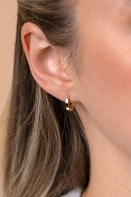 11mm ZINZI Gold 14 krt gouden oorringen met luxe klapsluiting 11mm x 2mm vierkante buis ZGO569
