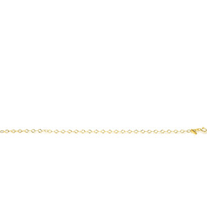 ZINZI Gold 14 krt gouden armband met bewerkte ovale schakels 3mm breed 19cm ZGA538
