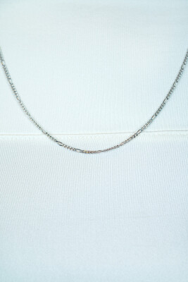 45cm ZINZI zilveren figaro ketting ZILC-F45