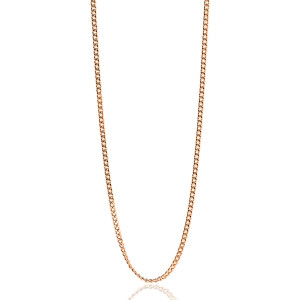 45cm ZINZI zilveren gourmet ketting rosé verguld ZILC-G45R