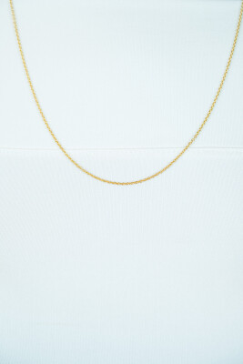 45cm ZINZI gold plated zilveren anker ketting ZILC-A45G