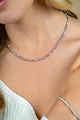 Zinzi zilveren schakelcollier 45cm ZIC1288