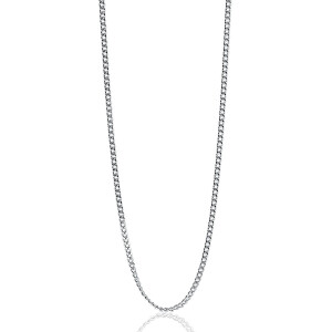45cm ZINZI zilveren gourmet ketting ZILC-G45