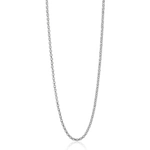 45cm ZINZI zilveren jasseron ketting ZILC-J45
