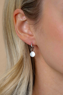 ZINZI zilveren oorbedels rond 8mm ZICH2345 (zonder oorringen)