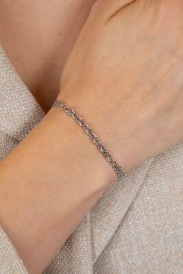 ZINZI zilveren multi schakelarmband met jasseron schakels ZIA2781