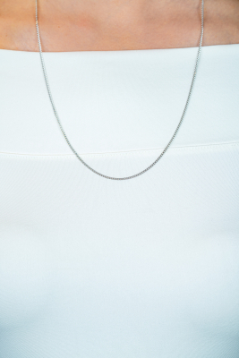 45cm ZINZI zilveren gourmet ketting ZILC-G45