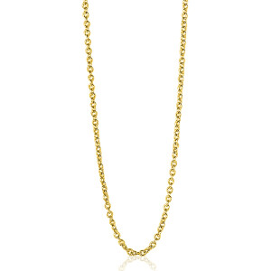 45cm ZINZI gold plated zilveren anker ketting ZILC-A45G