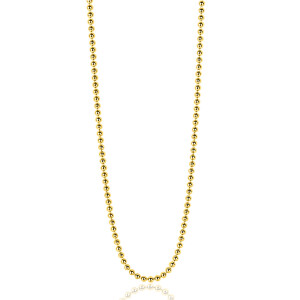 42cm ZINZI zilveren bolletjes ketting geel verguld ZILC-B42G