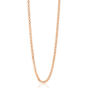 45cm ZINZI zilveren jasseron ketting rosé verguld ZILC-J45R