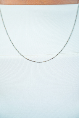 42cm ZINZI zilveren bolletjes ketting ZILC-B42