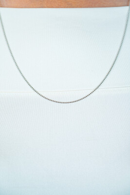 60cm ZINZI zilveren bolletjes ketting ZILC-B60