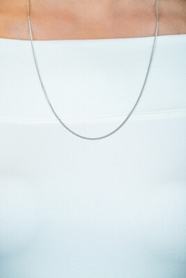 42cm ZINZI zilveren gourmet ketting ZILC-G42