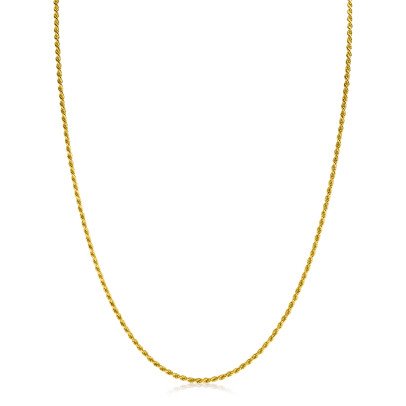 80cm ZINZI gold plated zilveren koord ketting ZILC-K80G