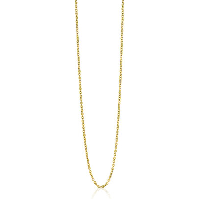 60cm ZINZI gold plated zilveren anker ketting ZILC-A60G