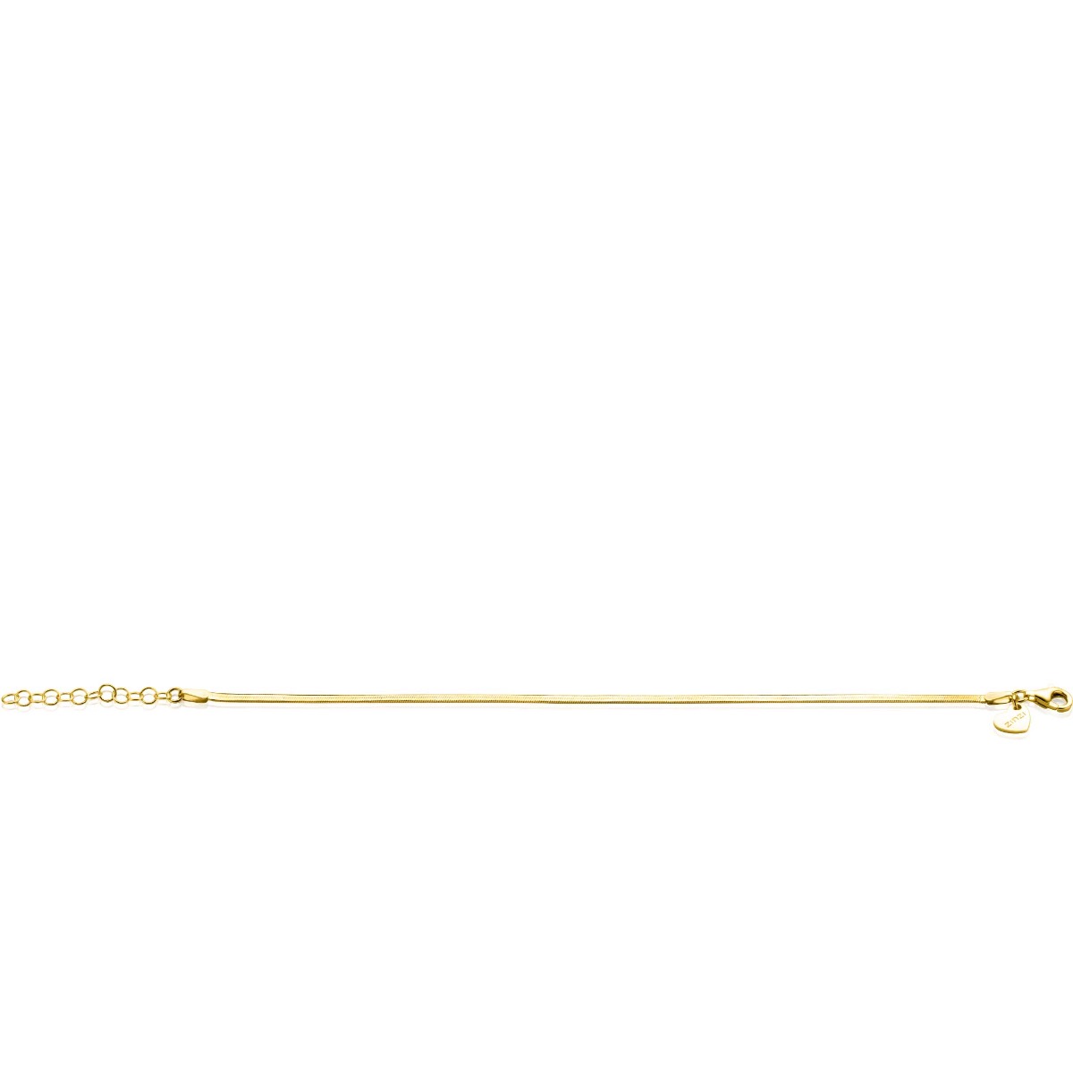 ZINZI gold plated zilveren platte slangen-armband 1,9mm breed ZIA2360